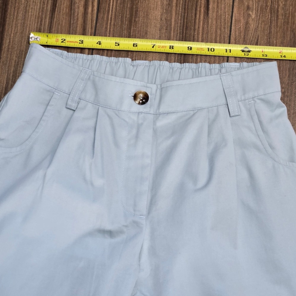 Halara Light Blue NWOT High Waisted Pleated Pants Elastic Waist  S Petite - Picture 4 of 9